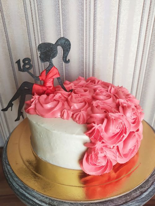 طرح برش لیزری کیک تولد سالگی روکش - laser cut 18th birthday cake topper ve - برای دستگاه CNC چوب و لیزر (سی ان سی)