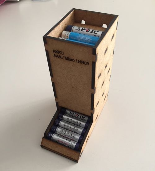 طرح برش لیزری باتری قلمی جای باتری - laser cut aaa battery holder jpeg - برای دستگاه CNC چوب و لیزر (سی ان سی)