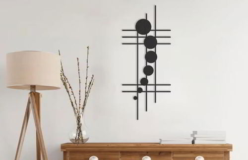 طرح برش لیزری انتزاعی عمودی دیوار دکوراسیون - laser cut abstract vertical wall decor ve - برای دستگاه CNC چوب و لیزر (سی ان سی)