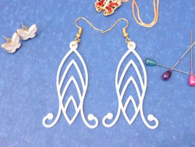 طرح گوشواره‌های اکریلیک برش لیزری قاب - laser cut acrylic drop earrings ve - برای دستگاه CNC چوب و لیزر (سی ان سی)