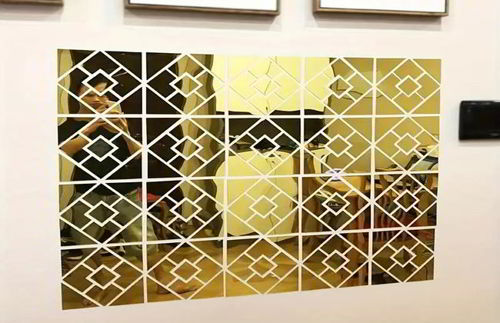 طرح آینه دیواری اکریلیک برش لیزری تزئینات - laser cut acrylic mirror wall decor ve - برای دستگاه CNC چوب و لیزر (سی ان سی)