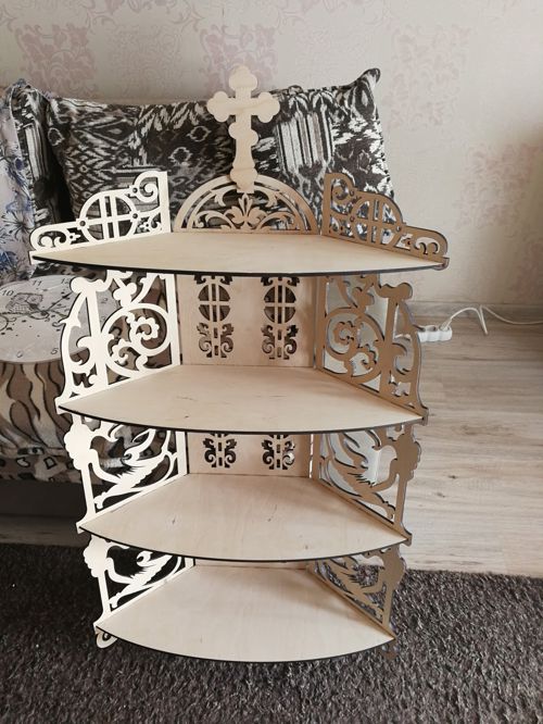 طرح برش لیزری محراب قفسه - laser cut altar shelf ve - برای دستگاه CNC چوب و لیزر (سی ان سی)