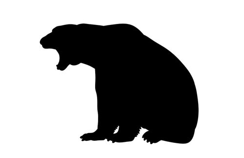 طرح برش لیزری خرس خشن سیلوئت - laser cut angry bear silhouette ve - برای دستگاه CNC چوب و لیزر (سی ان سی)