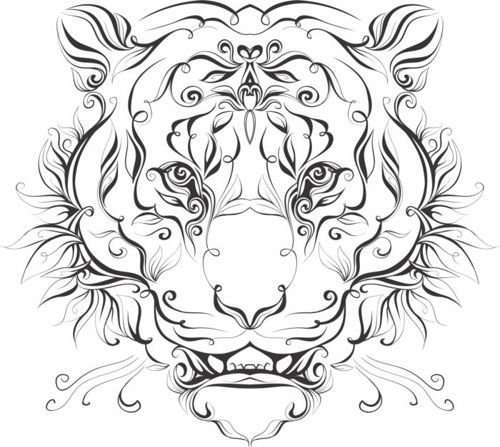 طرح برش لیزری حیوان یوزپلنگ خطی نقاشی - laser cut animal cheetah line art - برای دستگاه CNC چوب و لیزر (سی ان سی)