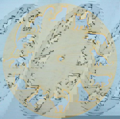 طرح نقاشی ساعت حیوانات با برش لیزری - laser cut animal clock drawing ve - برای دستگاه CNC چوب و لیزر (سی ان سی)