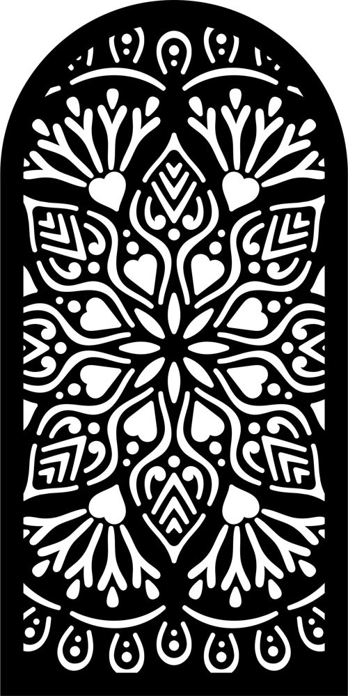 طرح برش طاق برش لیزری طرح برش جالی الگو صفحه - laser cut arch design jali cutting pattern screen ve - برای دستگاه CNC چوب و لیزر (سی ان سی)