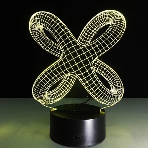 طرح برش لیزری هنر گره سه بعدی توهم لامپ - laser cut art knot 3d illusion lamp ve - برای دستگاه CNC چوب و لیزر (سی ان سی)