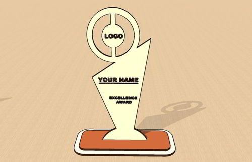 طرح برش لیزری جایزه طراحی - laser cut awards trophy design ve - برای دستگاه CNC چوب و لیزر (سی ان سی)