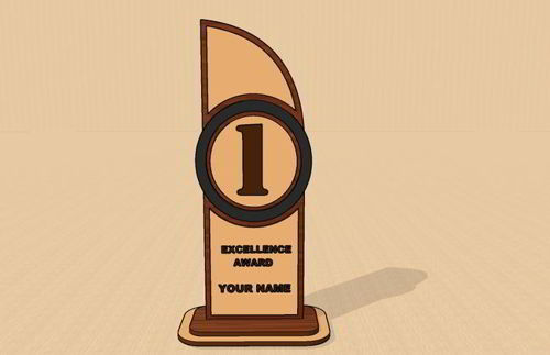 طرح برش لیزری جوایز جایزه ایده - laser cut awards trophy idea ve - برای دستگاه CNC چوب و لیزر (سی ان سی)