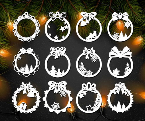 طرح تزئینات توپی برش لیزری - laser cut ball decorations ve - برای دستگاه CNC چوب و لیزر (سی ان سی)