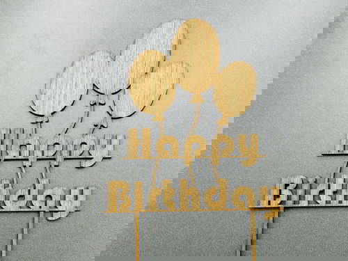 طرح برش لیزری بادکنکی کیک تزئینی کیک تولد دکور - laser cut balloon cake topper birthday cake decor ve - برای دستگاه CNC چوب و لیزر (سی ان سی)