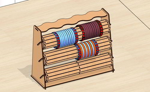 طرح النگو برش لیزری پایه - laser cut bangle stand ve - برای دستگاه CNC چوب و لیزر (سی ان سی)