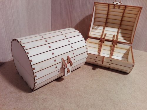 طرح جعبه بشکه برش لیزری 3mm plywood - laser cut barrel box 3mm plywood - برای دستگاه CNC چوب و لیزر (سی ان سی)