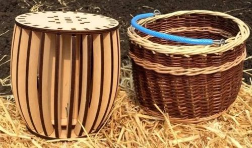 طرح سبد برش لیزری قالب - laser cut basket mold - برای دستگاه CNC چوب و لیزر (سی ان سی)