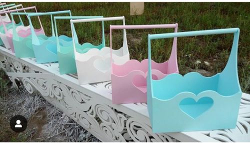 طرح سبد برش لیزری با دسته قلب سه بعدی پازل - laser cut basket with handle heart 3d puzzle ve - برای دستگاه CNC چوب و لیزر (سی ان سی)