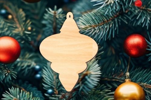 طرح برش لیزری شكل حباب برای تزئینات کریسمس - laser cut bauble shape cutout for christmas decorations ve - برای دستگاه CNC چوب و لیزر (سی ان سی)
