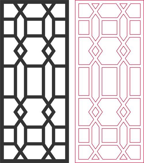 طرح پارتیشن اتاق نشیمن زیبا برش لیزری الگو - laser cut beautiful living room partition pattern - برای دستگاه CNC چوب و لیزر (سی ان سی)