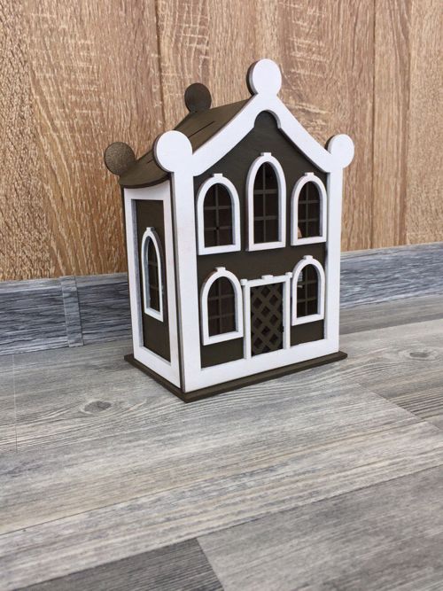 طرح خانه چوبی زیبا برش خورده با لیزر - laser cut beautiful wooden house ve - برای دستگاه CNC چوب و لیزر (سی ان سی)