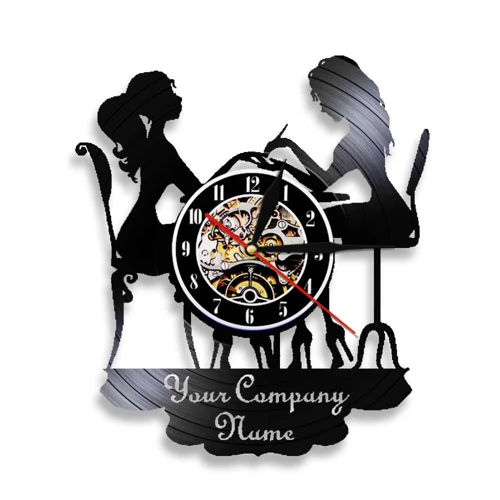 طرح laser-cut-beauty-shop-nail-salon-wall-clock-manicure-salon-vinyl-wall-clock-ve