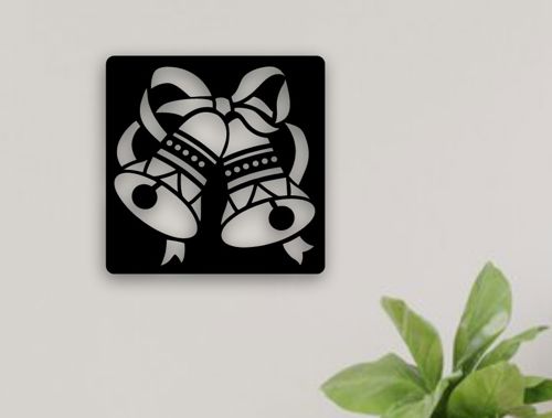 طرح laser-cut-bells-with-ribbon-icon-new-year-and-christmas-symbol-wall-art-ve
