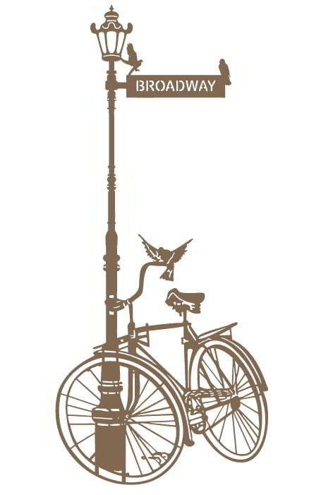طرح قالب هنری تزئینی دیواری دوچرخه برش لیزری - laser cut bicycle wall decorative art template ve - برای دستگاه CNC چوب و لیزر (سی ان سی)