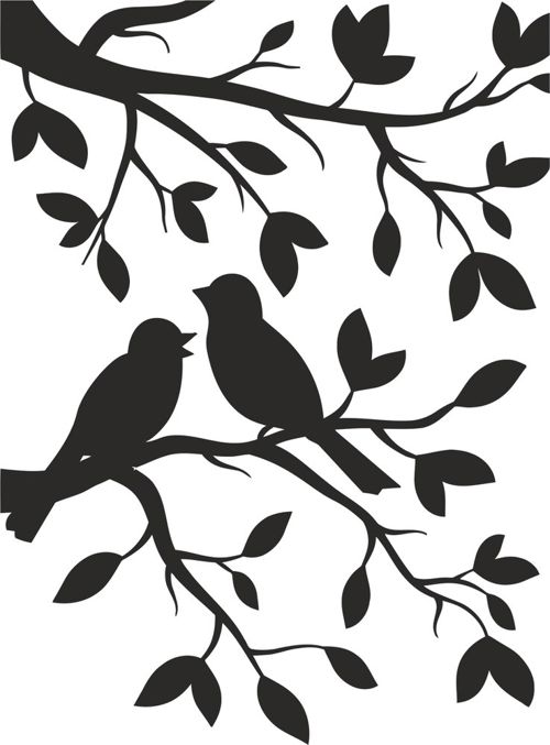 طرح برش لیزری پرندگان شابلون شابلون - laser cut birds stencil ve - برای دستگاه CNC چوب و لیزر (سی ان سی)