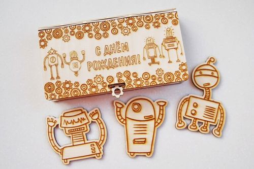 طرح جعبه کادوی چوبی تولد برش لیزری - laser cut birthday wooden gift box ve - برای دستگاه CNC چوب و لیزر (سی ان سی)