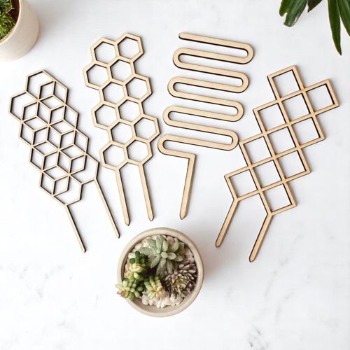 طرح برش لیزری گیاه بوهمی داربست گیاه آپارتمانی میله - laser cut boho plant trellis houseplant stakes ve - برای دستگاه CNC چوب و لیزر (سی ان سی)