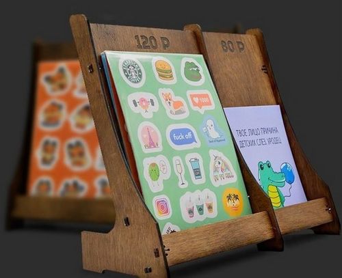 طرح برش لیزری کتاب نمایشگر پایه - laser cut book display stand - برای دستگاه CNC چوب و لیزر (سی ان سی)