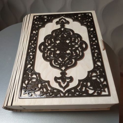 طرح جعبه نگهداری کتاب برش لیزری - laser cut book storage box ve - برای دستگاه CNC چوب و لیزر (سی ان سی)