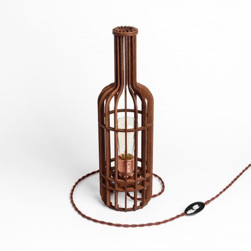 طرح برش لیزری بطری لامپ - laser cut bottle lamp ve - برای دستگاه CNC چوب و لیزر (سی ان سی)