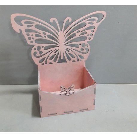 طرح جعبه برش لیزری با پروانه - laser cut box with butterfly ve - برای دستگاه CNC چوب و لیزر (سی ان سی)