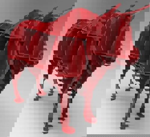 طرح برش لیزری گاو نر قفسه - laser cut bull shelf ve - برای دستگاه CNC چوب و لیزر (سی ان سی)