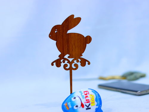 طرح برش لیزری bunny cake topper - laser cut bunny cake topper ve - برای دستگاه CNC چوب و لیزر (سی ان سی)
