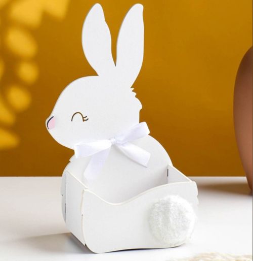 طرح جعبه گل خرگوش برش لیزری کاشت - laser cut bunny flower box planter - برای دستگاه CNC چوب و لیزر (سی ان سی)
