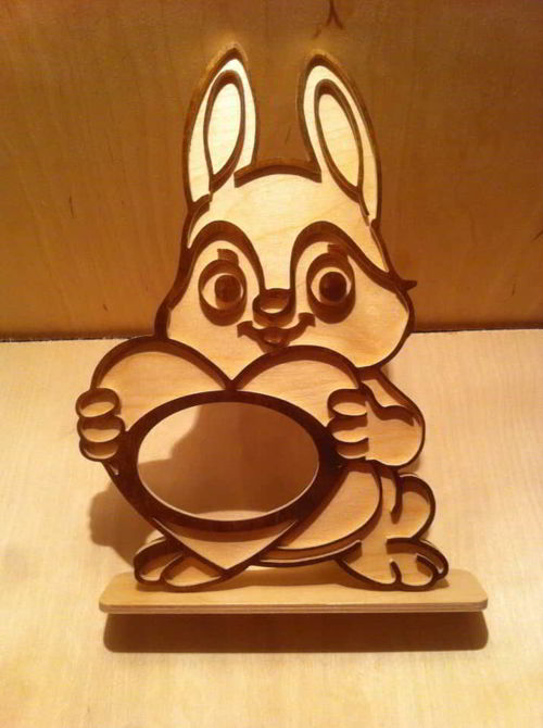 طرح قاب عکس خرگوش برش لیزری قلب خرگوش قاب تصویر - laser cut bunny photo frame heart bunny picture frame ve - برای دستگاه CNC چوب و لیزر (سی ان سی)