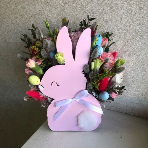 طرح میز برش لیزری اسم حیوان بچه خرگوش دکوراسیون - laser cut bunny table decor ve - برای دستگاه CNC چوب و لیزر (سی ان سی)