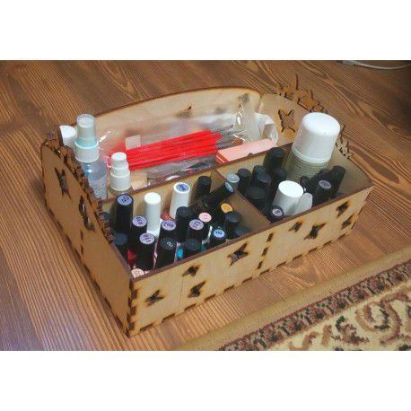 طرح جعبه سازماندهی پروانه برش لیزری - laser cut butterfly organizer box ve - برای دستگاه CNC چوب و لیزر (سی ان سی)