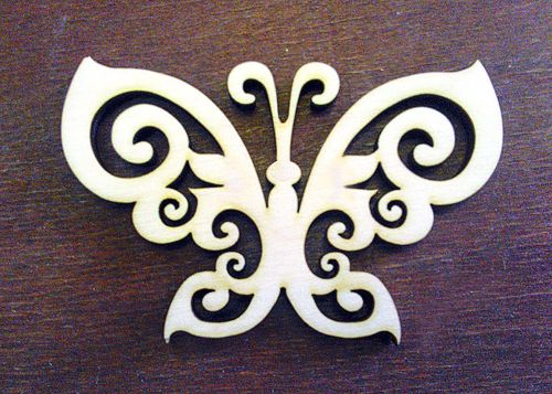 طرح تخته سه لا با برش لیزری به شکل پروانه - laser cut butterfly shape plywood ve - برای دستگاه CNC چوب و لیزر (سی ان سی)