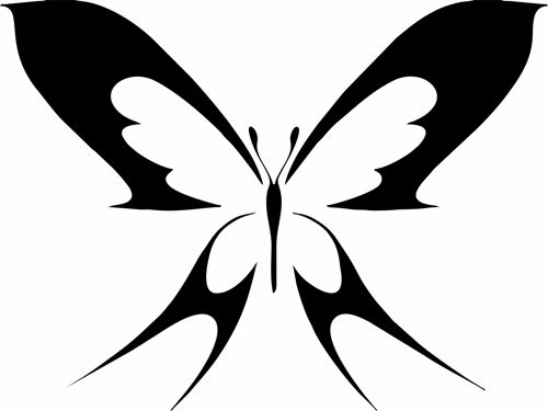 طرح خالکوبی پروانه برش لیزری طرح - laser cut butterfly tattoo - برای دستگاه CNC چوب و لیزر (سی ان سی)