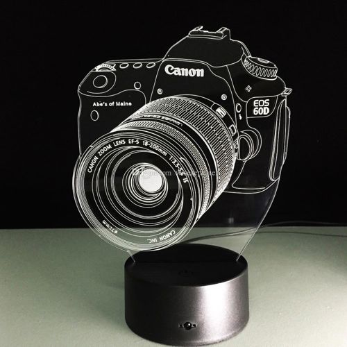 طرح برش لیزری کنون سه بعدی توهم نوری لامپ - laser cut canon 3d illusion optical lamp ve - برای دستگاه CNC چوب و لیزر (سی ان سی)