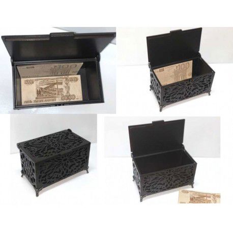طرح قالب جعبه چوبی برش لیزری حکاکی - laser cut carved wooden box template ve - برای دستگاه CNC چوب و لیزر (سی ان سی)