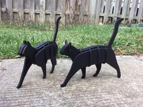 طرح برش لیزری گربه‌ها 3 میلی‌متری ام‌دی‌اف - laser cut cats 3mm mdf - برای دستگاه CNC چوب و لیزر (سی ان سی)
