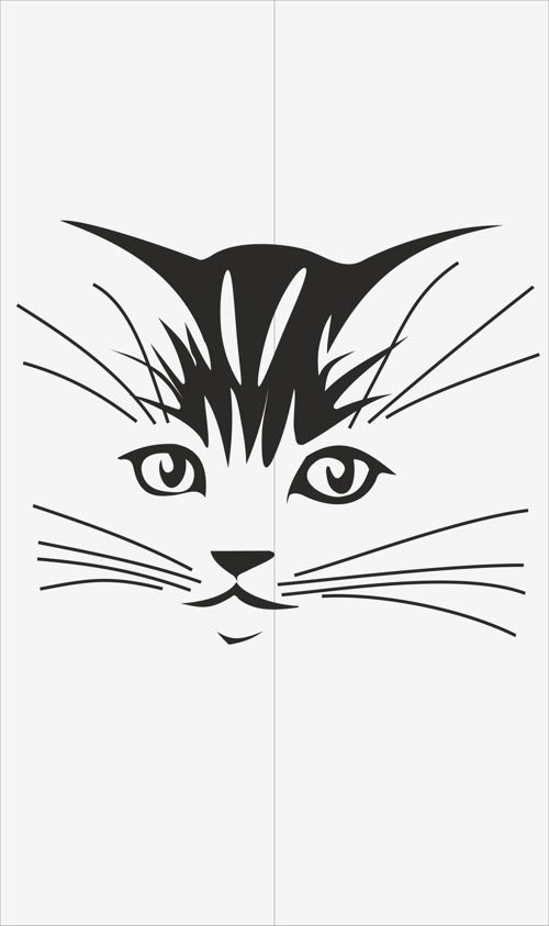 طرح برچسب برش لیزری گربه ها برای شیشه شیشه - laser cut cats decal for glass ve - برای دستگاه CNC چوب و لیزر (سی ان سی)