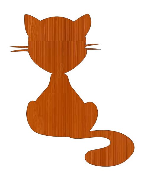 طرح برچسب گربه برش لیزری شخصی حیوان خانگی چوبی - laser cut cat tag personalized pet wooden ve - برای دستگاه CNC چوب و لیزر (سی ان سی)