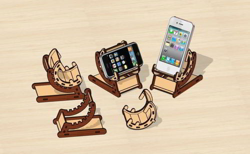 طرح پایه برش لیزری گوشی همراه نگهدارنده موبایل - laser cut cell phone stand mobile holder - برای دستگاه CNC چوب و لیزر (سی ان سی)