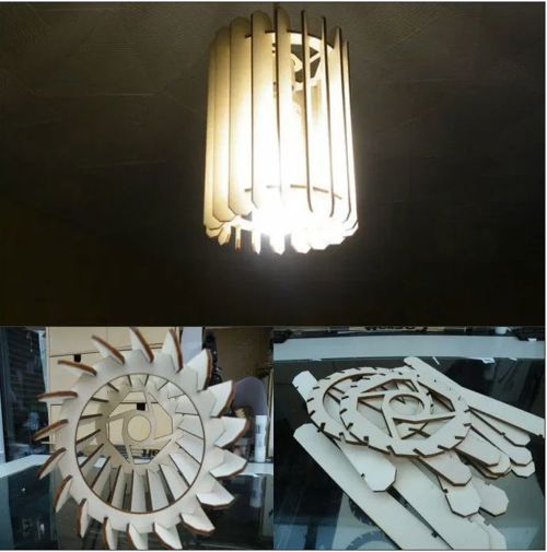 طرح laser-cut-chandelier-lamp-template-layout