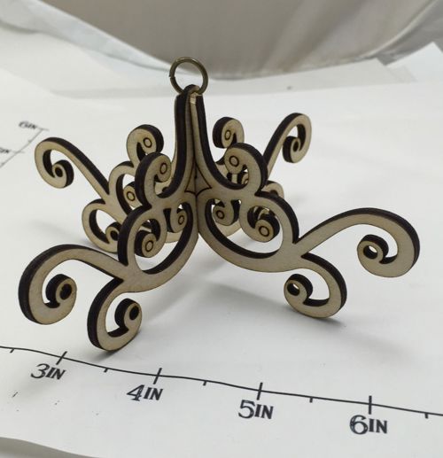 طرح لوستر برش لیزری تزئینی - laser cut chandelier ornament ve - برای دستگاه CNC چوب و لیزر (سی ان سی)