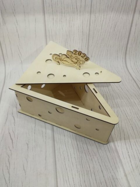 طرح برش لیزری پنیر شکل جعبه - laser cut cheese shape box - برای دستگاه CNC چوب و لیزر (سی ان سی)