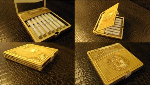 طرح قالب جعبه سیگار برش لیزری - laser cut cigarette case template ve - برای دستگاه CNC چوب و لیزر (سی ان سی)